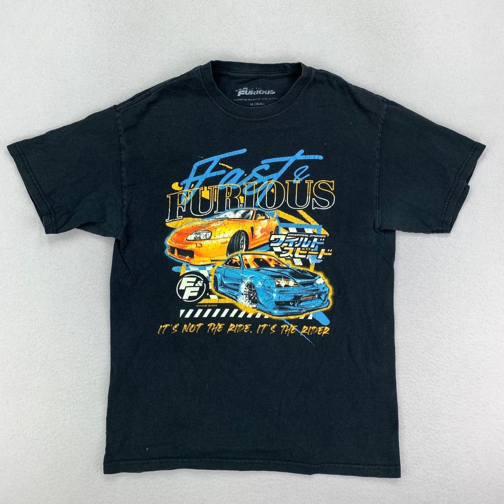 Fast & Furious T-Shirt Mens Medium Drift JDM Street Race Graphic Tee‎ Y2K Supra